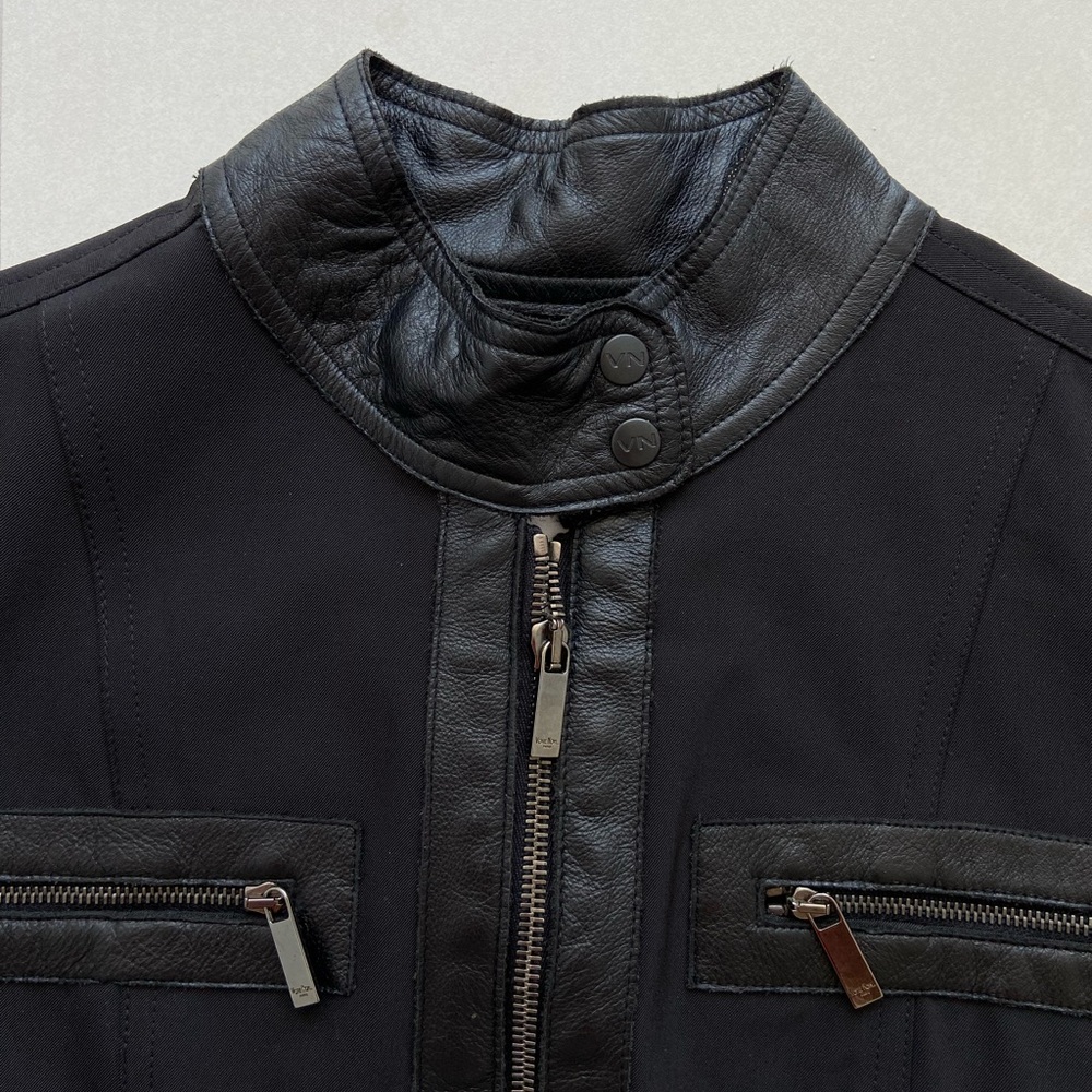 Votre Nom Black Blazer Jacket – Zipper Detail & Faux Leather Trim | Size 8 - Picture 3 of 16